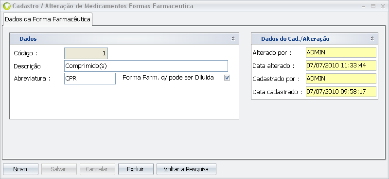 AlterandoFormaFarmaceutica