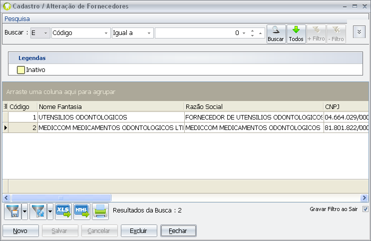 ListagemFornecedor